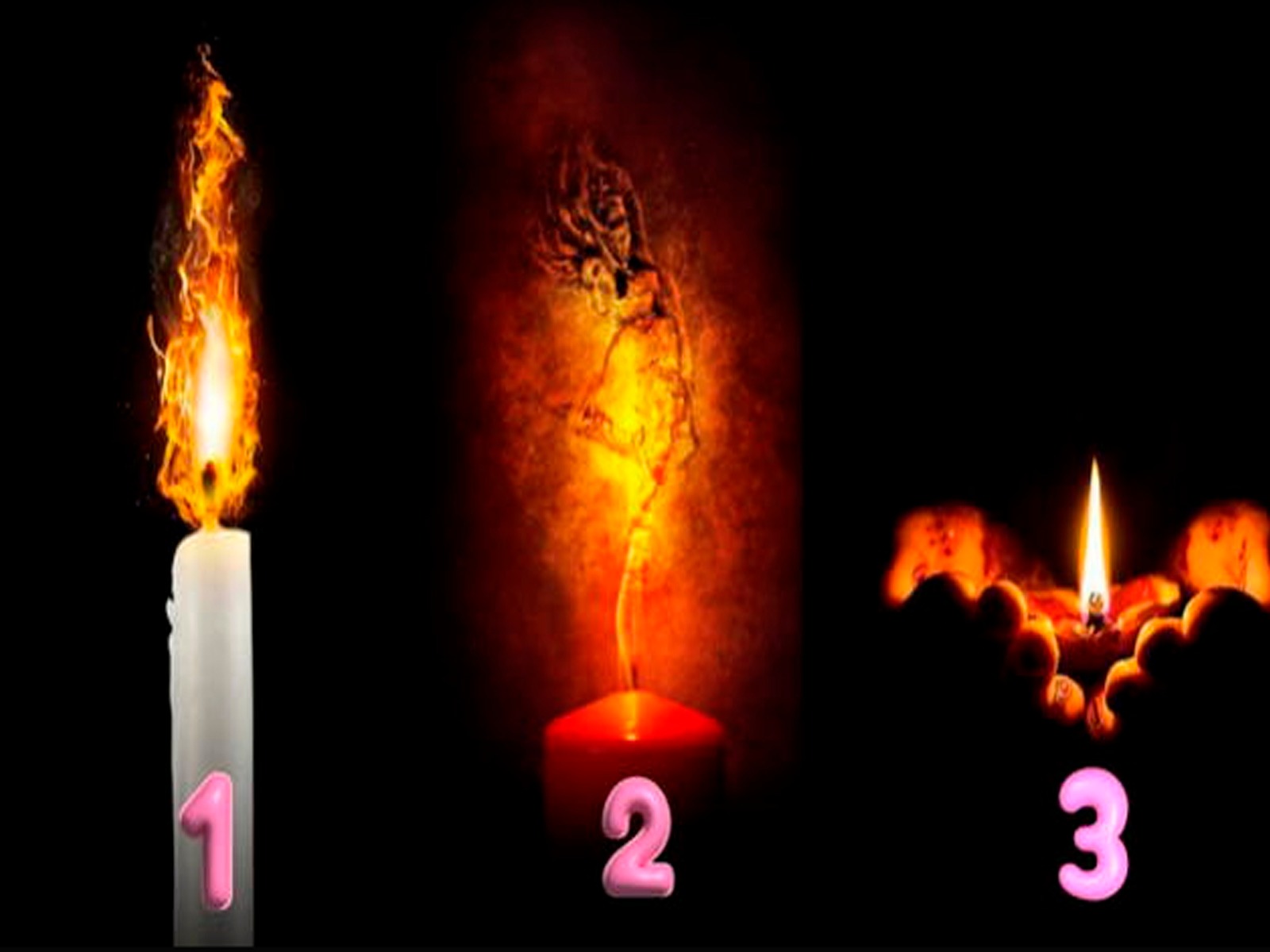 Una de estas llamas guarda información muy importante sobre ti. Solo elige y conocerás los resultados del test visual.| Foto: namastest