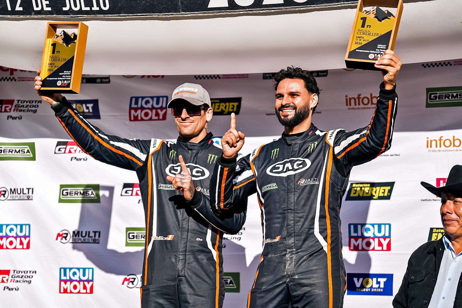 Ashley García cerró el Rally ACP 2026 con el subcampeonato y se alista para Caminos del Inca a bordo de su JAC T8 Pro. (Difusión)
