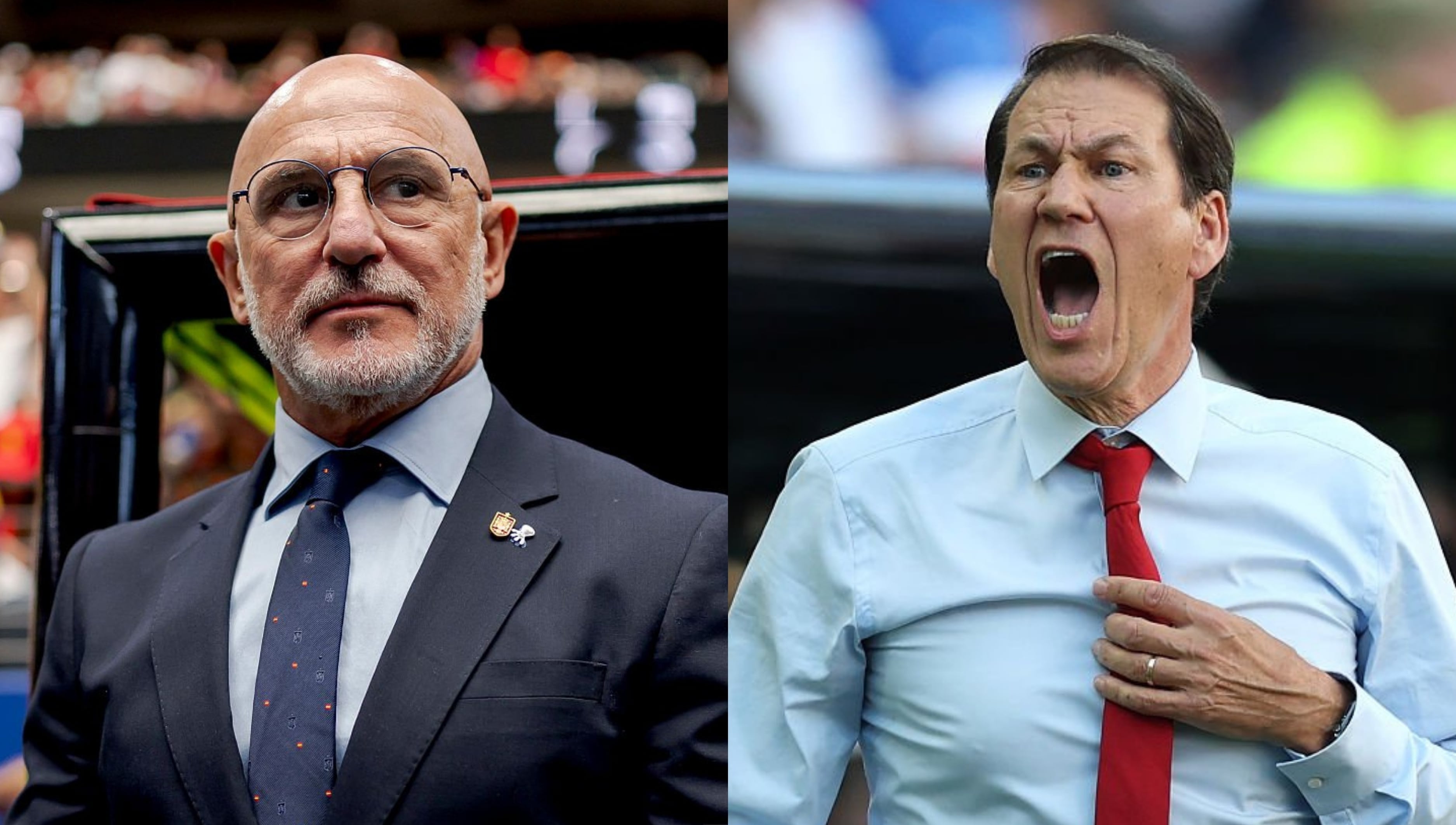Luis de la Fuente y Rudi García. (Foto: Getty Images)