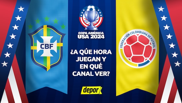 Revisa en qué canal ver y a qué hora inicia el partido entre Brasil vs Colombia por la fecha 3 de la Copa América 2024. (Foto: Depor).