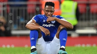 Una nueva lesión: Yerry Mina volvió a sentirse y tuvo que ser sustituido en Everton vs. Leicester City