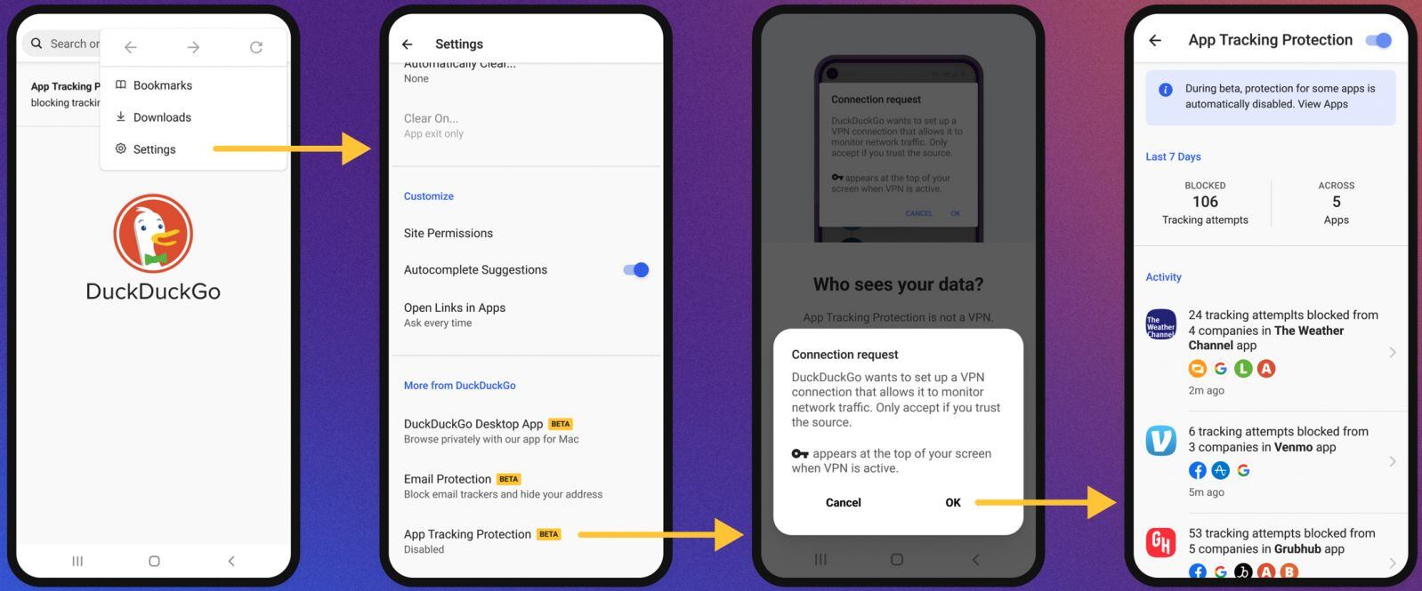 Cómo activar el bloqueo de trackers en DuckDuckGo