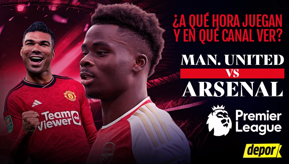 Manchester United vs Arsenal se miden por la Premier League. (Diseño: Depor)