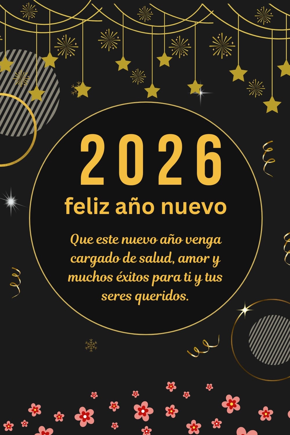 Elige una de estas 20 opciones de tarjetas para desear un ¡Feliz Año Nuevo 2026! este 31 de diciembre y 1 de enero. Compártela en todas las redes sociales. (Foto: Pinterest)