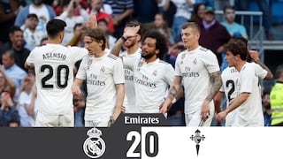 Real Madrid derrotó 2-0 a Celta de Vigo por la Liga española en el regreso de Zidane al banquillo merengue