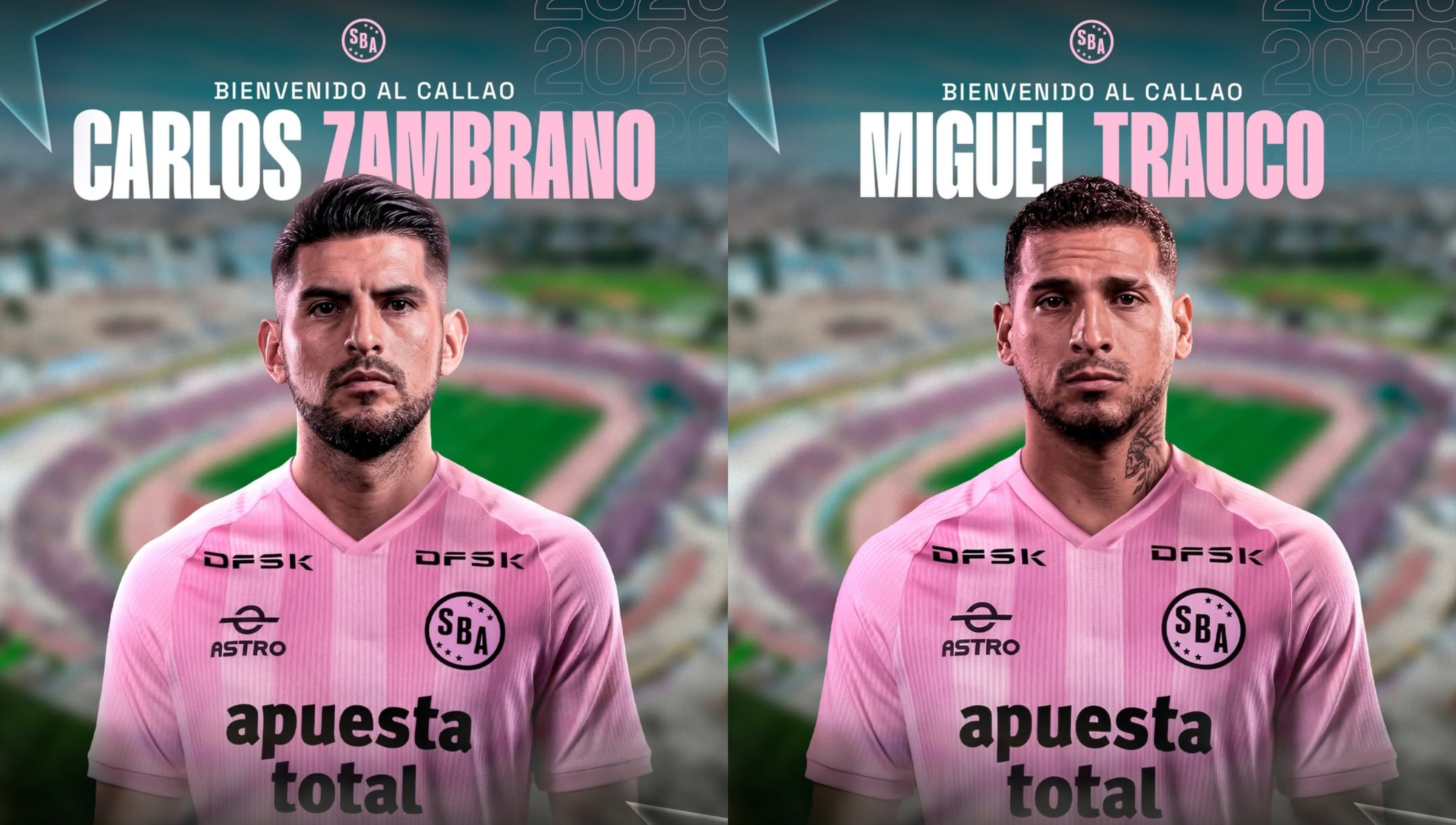 Carlos Zambrano y Miguel Trauco son nuevos jugadores de Sport Boys. (Foto: Sport Boys)