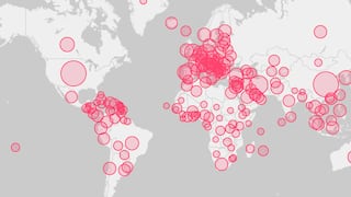 Coronavirus: mapa interactivo para comparar casos confirmados en diferentes países