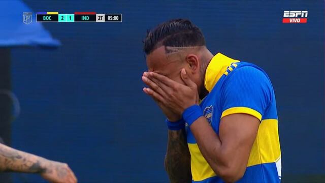 Tiro libre inatajable: golazo de Sebastián Villa para el 2-1 de Boca Juniors vs. Independiente