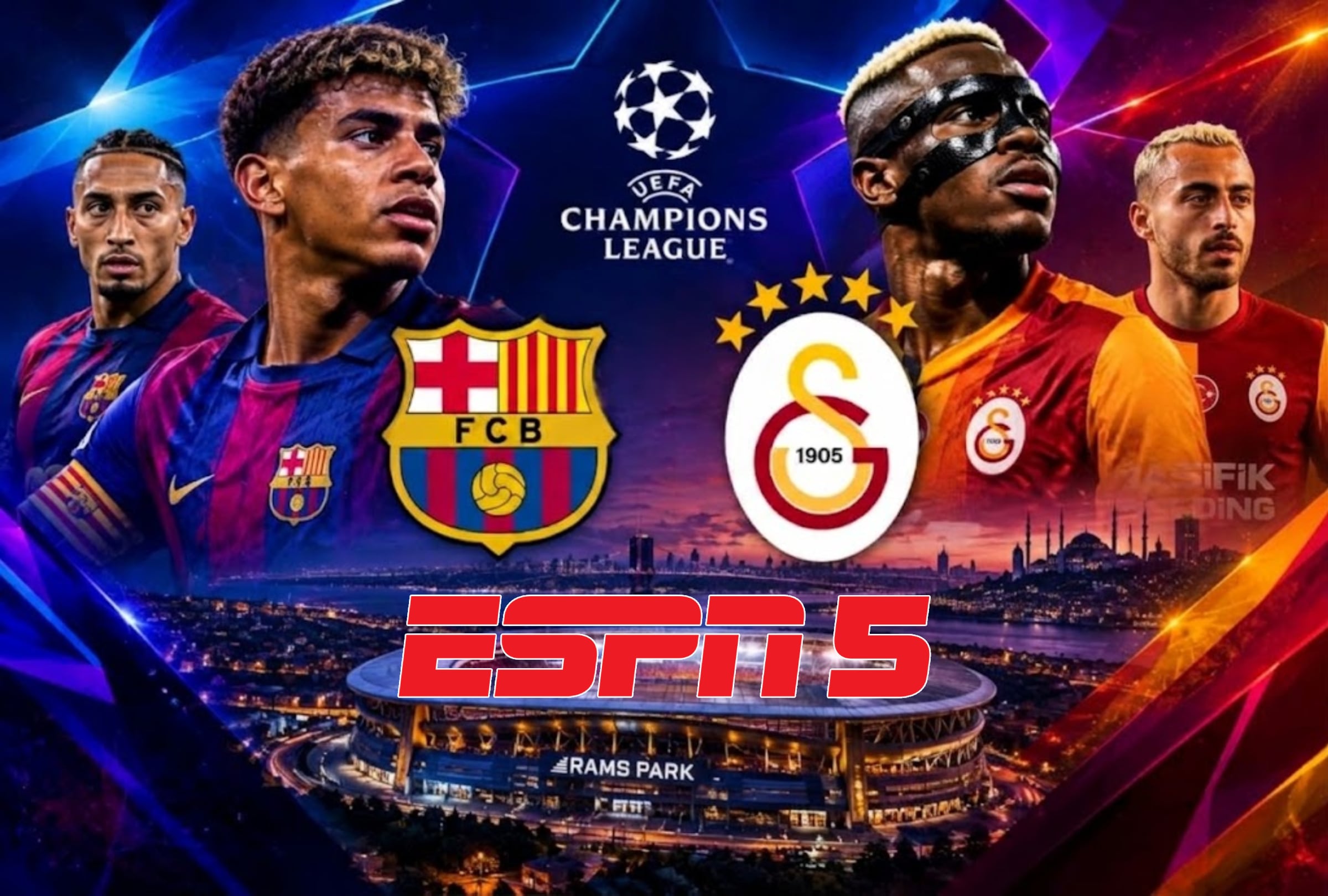 ESPN 5 EN VIVO GRATIS — Ver partido Barcelona vs. Galatasaray EN DIRECTO por TV online y Disney Plus