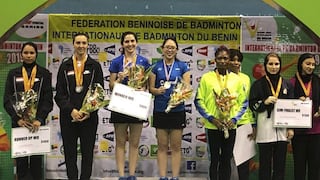 ¡A festejar! Daniela Macías y Danica Nishimura ganaron el oro en dobles de bádminton en elBenin International 2019