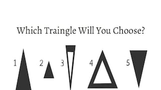 Debes escoger un triángulo para descubrir el tipo de persona que eres