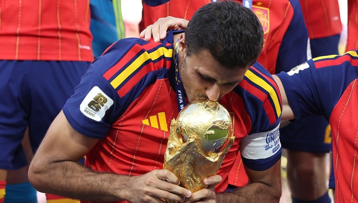 Rodri gabó el Mundial 2026 con España al vencer a Argentina en la final. (Foto: Getty Images)