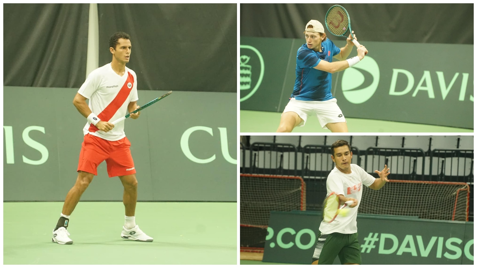 Así fue el entrenamiento de Perú previo a la serie contra Suiza por la Copa Davis. (Federación Peruana de Tenis)
