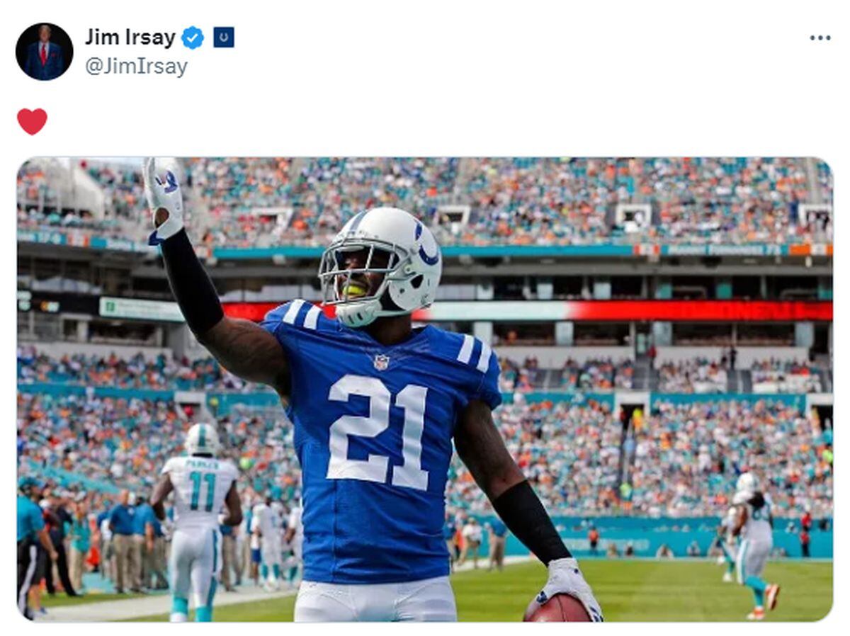 El presidente y director ejecutivo de los Indianapolis Colts se despide de Vontae Davis (Foto: Jim Irsay / X)