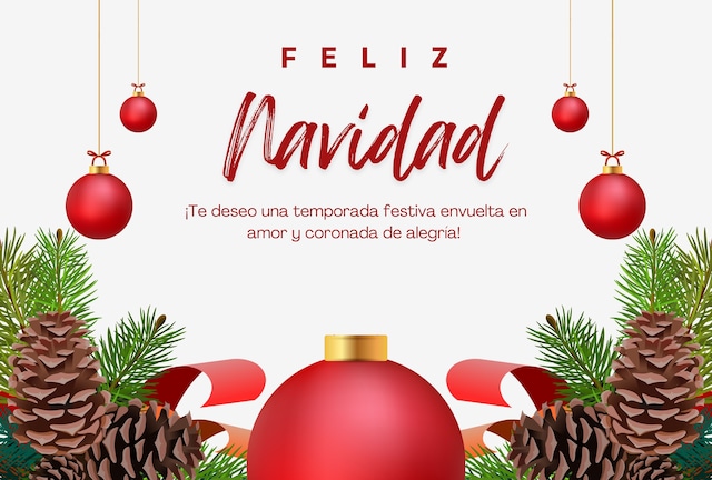 ¡Te deseo una temporada festiva envuelta en amor y coronada de alegría! | Crédito: Canva / Composición Depor