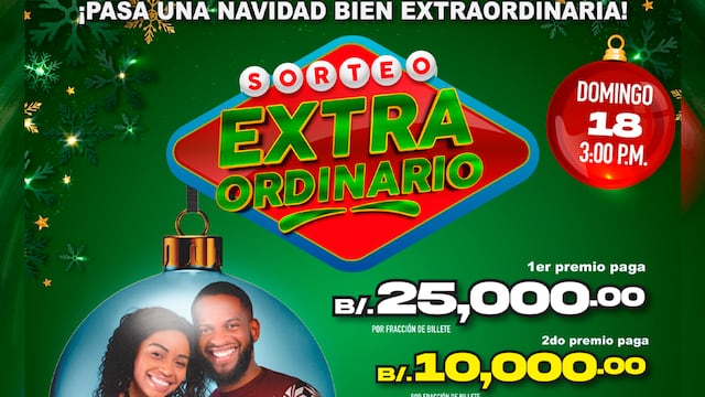 Lotería Nacional de Panamá del 18 de diciembre: ganadores del Sorteo Extraordinario