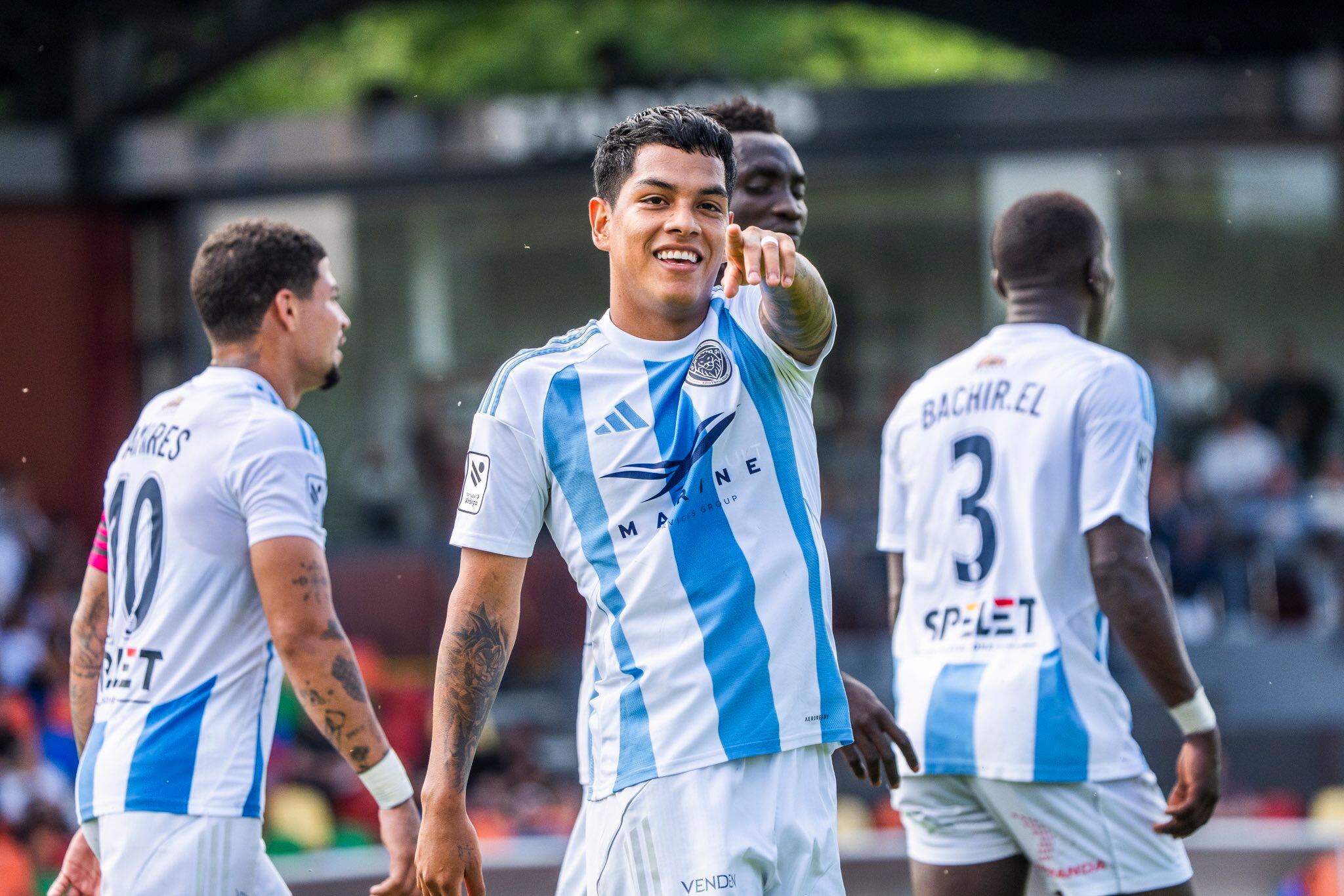 Joao Grimaldo viene de anotar en la segunda ronda previa de la Conference League. (Foto: Riga FC)