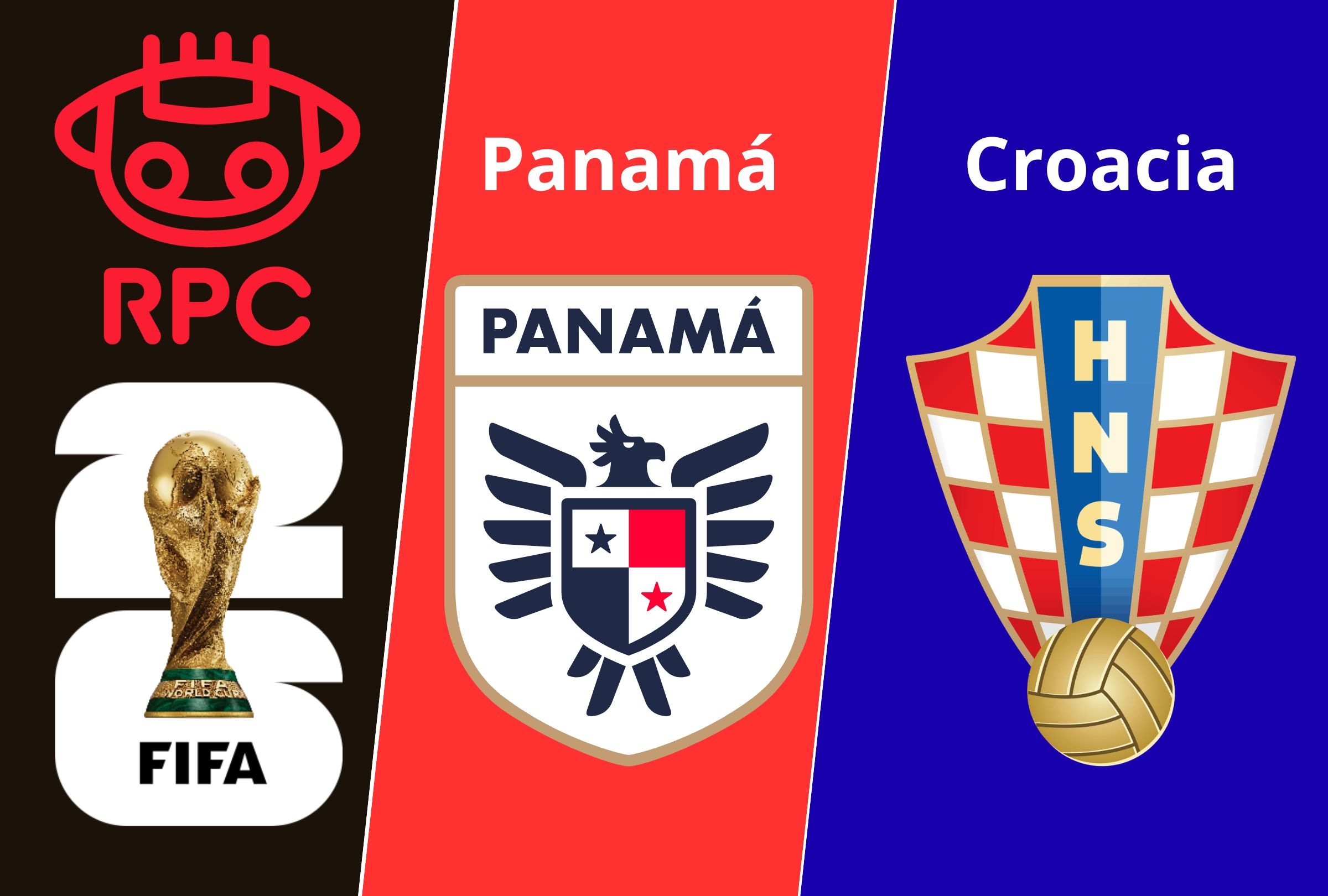 RPC TV transmite el partido Panamá vs. Croacia en vivo y online este martes 23 de junio por la segunda fecha del Mundial 2026 en Toronto. (Foto: Composición Depor)