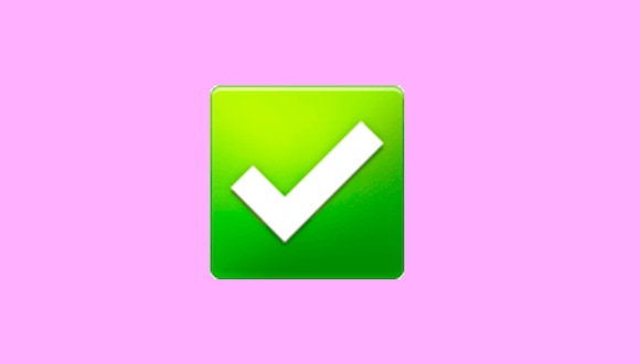 WHATSAPP | Aquí te decimos qué significa realmente el emoji del check con fondo verde en WhatsApp. (Foto: Emojipedia)