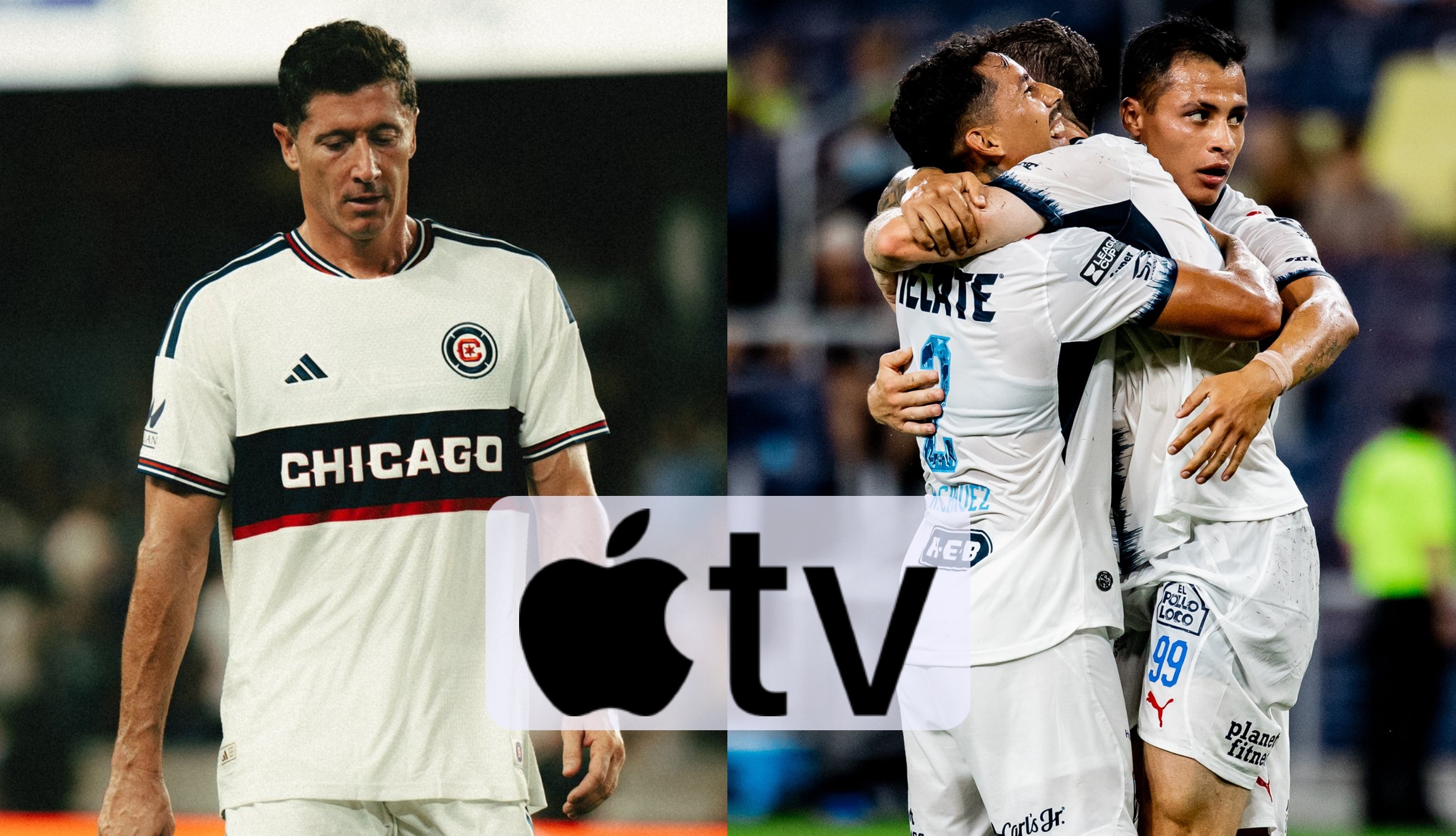 Señal de transmisión de Apple TV en vivo para ver el partido de Chicago Fire vs. Rayados de Monterrey, este 25 de agosto, por cuartos de final de la Leagues Cup 2026. (Fotos: @chicagofire / @rayados / Composición Depor)