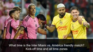What time is the friendly match between Inter Miami and América with Lionel Messi in Nevada?