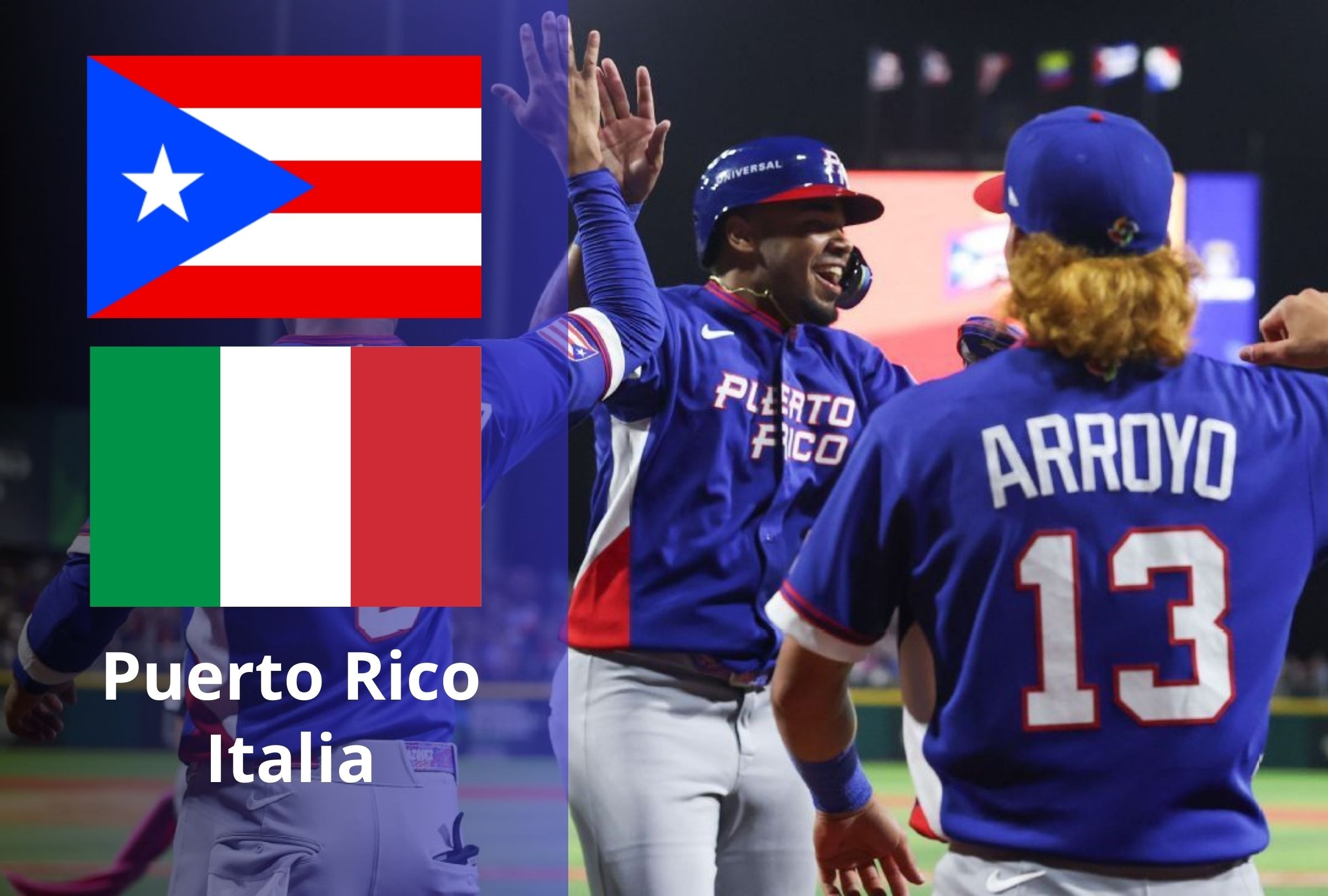 Revisa qué canales de TV y dónde ver online el partido entre Puerto Rico vs. Italia EN VIVO EN DIRECTO por los cuartos de final del Clásico Mundial de Béisbol 2026. (Foto: Composición Depor)