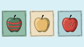 Escoge una de las tres manzanas en la imagen para conocer qué pecado representas