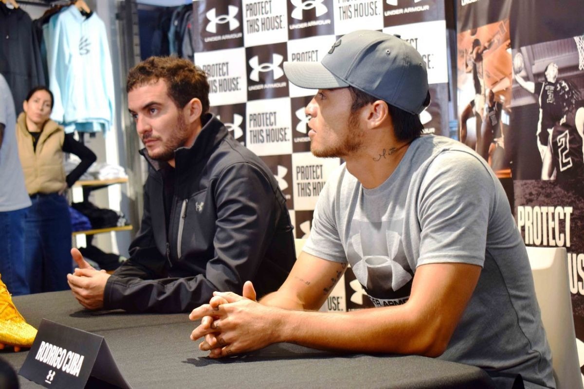 Rodrigo Cuba y Lucho Mendoza en la presentación de Under Armour. (Foto: Difusión)