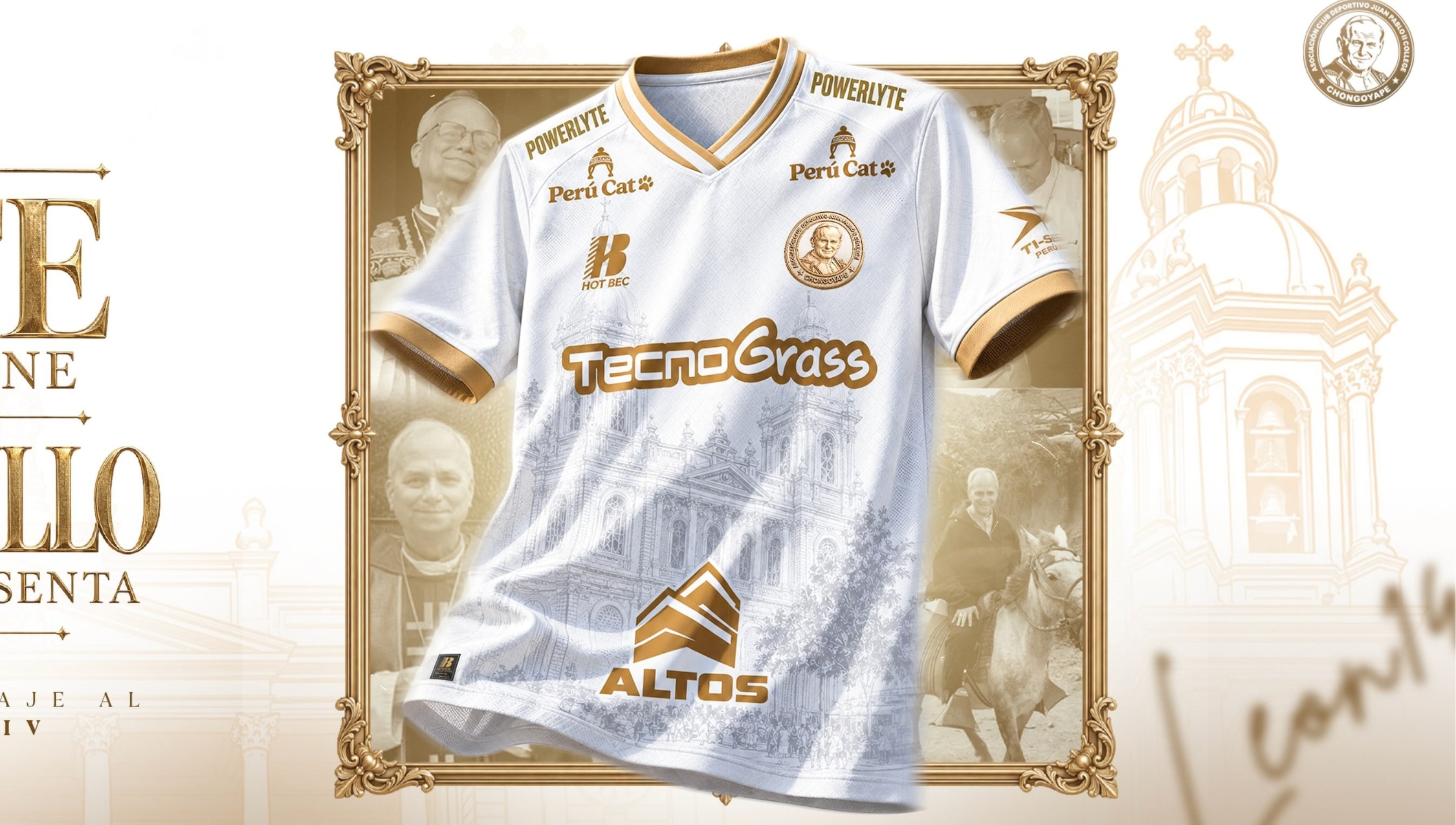 Juan Pablo II presentó camiseta en honor al Papa León XIV. (Foto: Juan Pablo II)