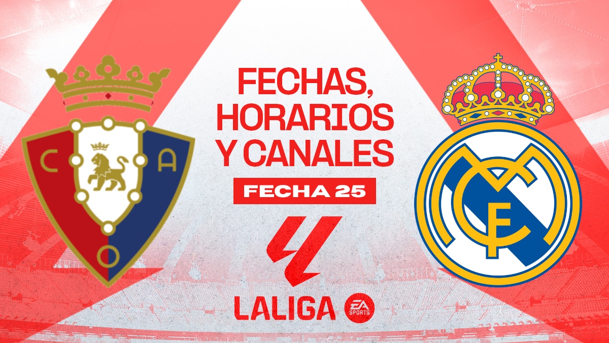 Osasuna vs. Real Madrid por la fecha 25 de LaLiga en España. (Diseño: Depor)