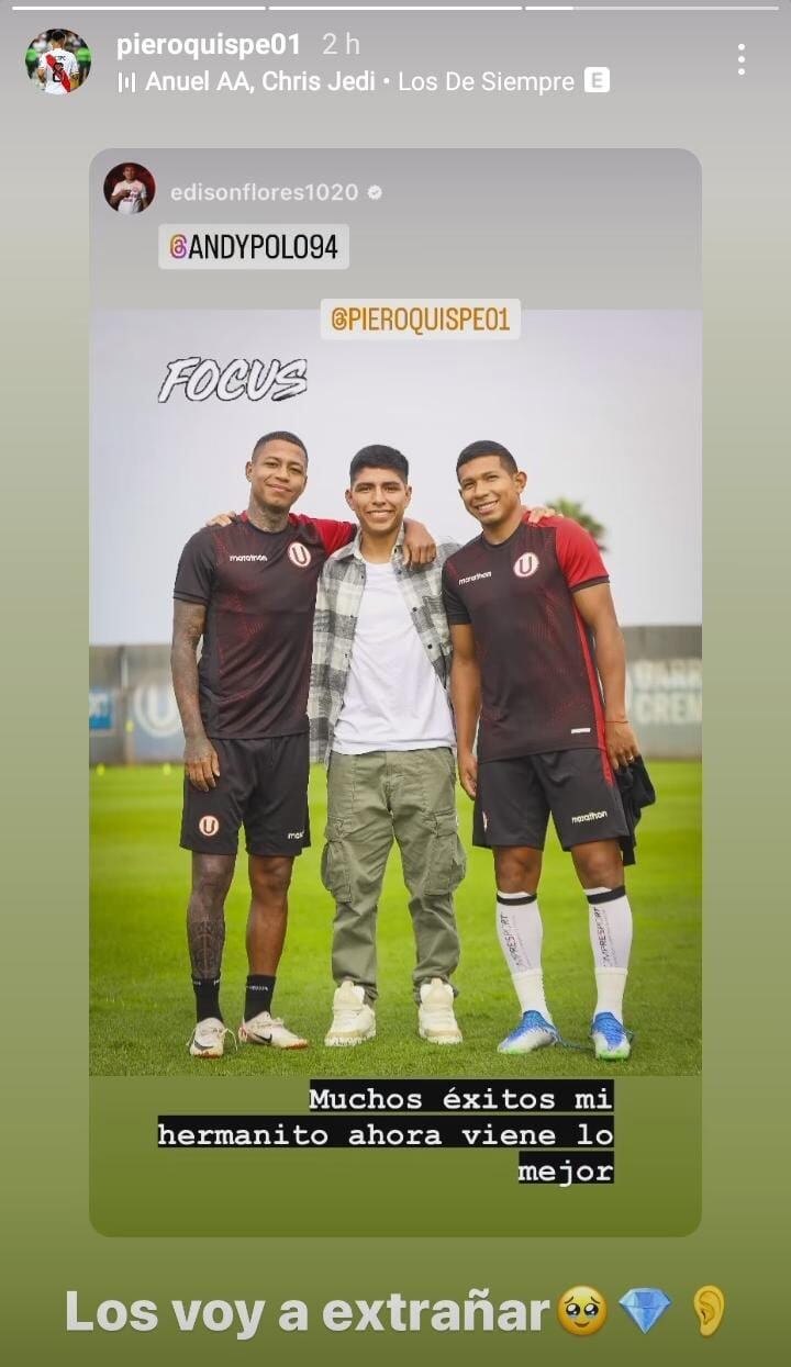 Quispe también le envió un mensaje a Polo y Flores (Captura)