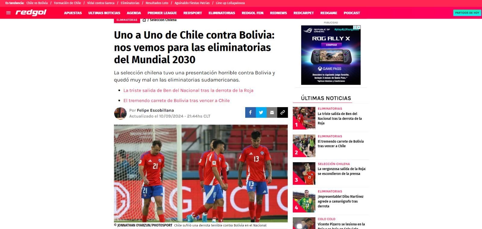 Prensa e hinchas critican a Ricardo Gareca en Chile. (Foto: Captura).