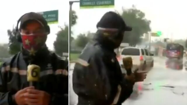 El video viral del reportero que acaba empapado por culpa de un autobús en plena transmisión en vivo