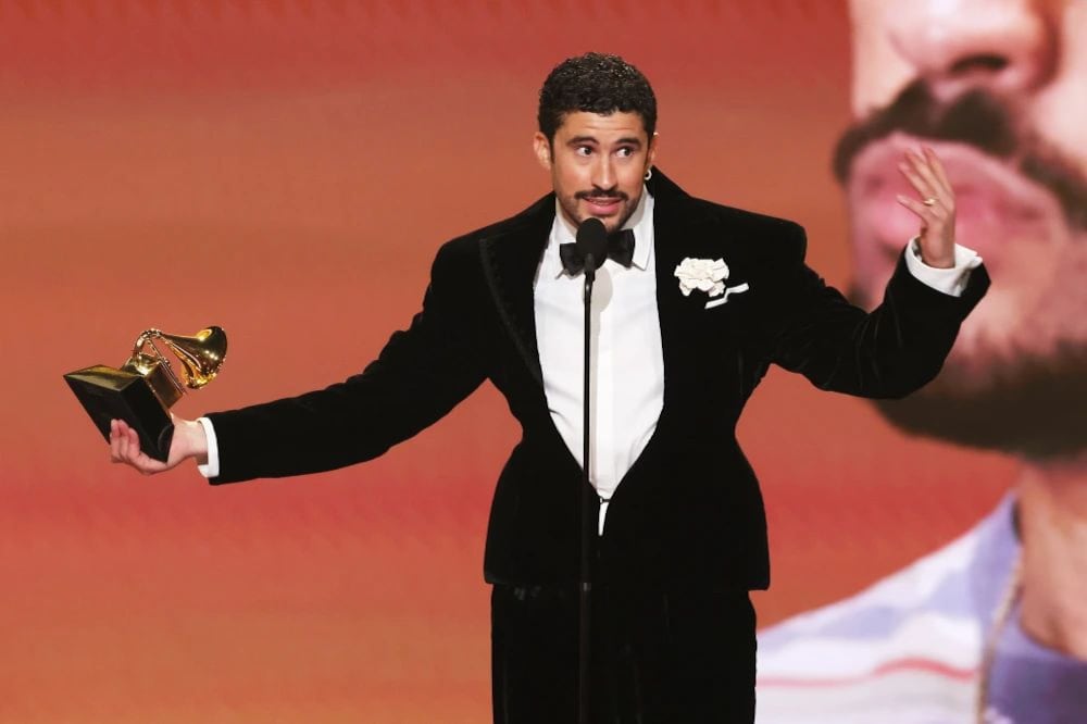 Bad Bunny en los últimos premios Grammy. (Foto: Getty)