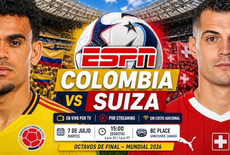 ESPN transmitió el partido Colombia 0-0 (3-4) Suiza por el Mundial 2026