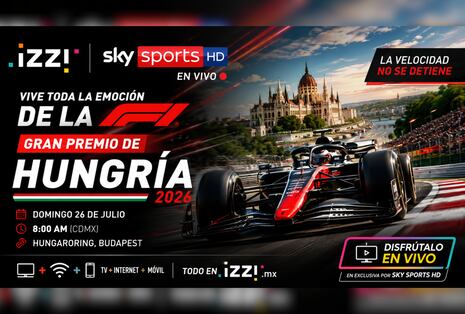 Izzi y SKY Sports HD televisaron la carrera F1 del GP de Hungría 2026, con Checo Pérez, en México
