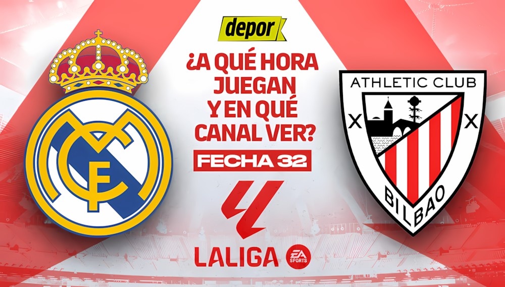 Real Madrid y Athletic Club se enfrentan por la fecha 32 de LaLiga. (Diseño: Christian Marlow)