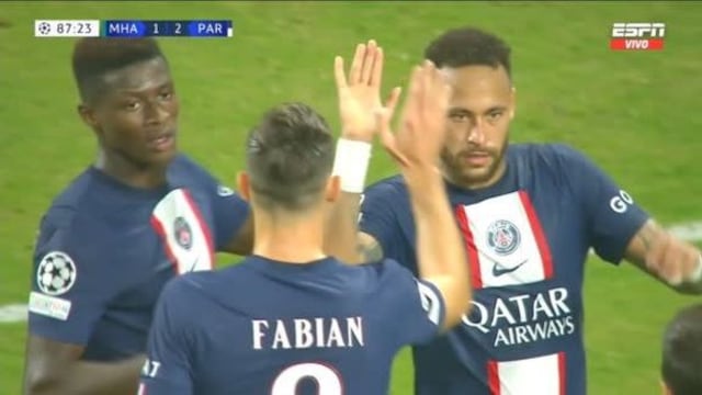 La ‘MNM’: Neymar marcó el 3-1 en el PSG vs.  Maccabi Haifa por Champions