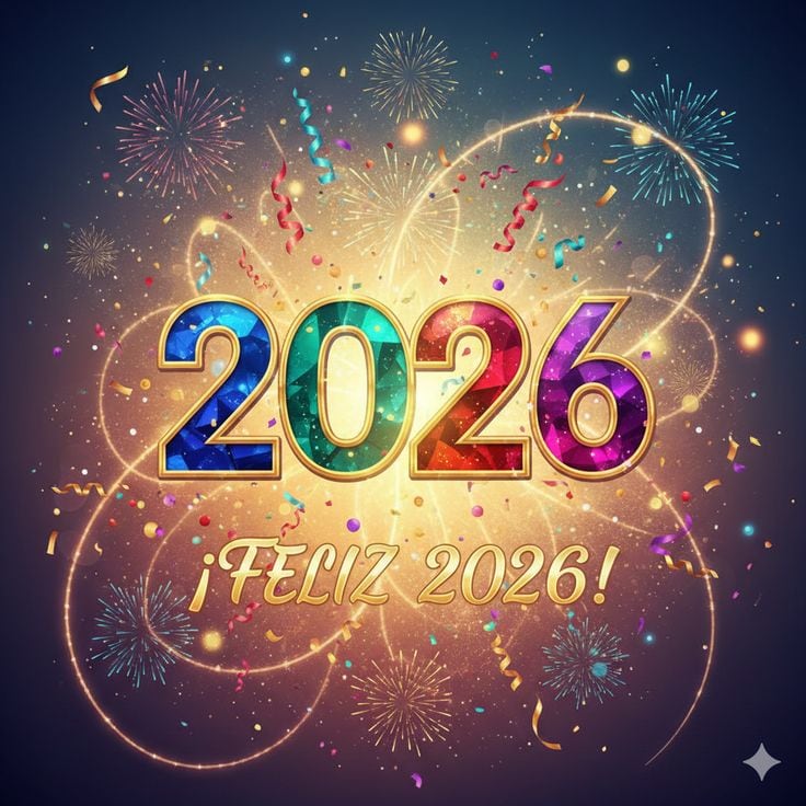 Elige una de estas 20 opciones de tarjetas para desear un ¡Feliz Año Nuevo 2026! este 31 de diciembre y 1 de enero. Compártela en todas las redes sociales. (Foto: Pinterest)