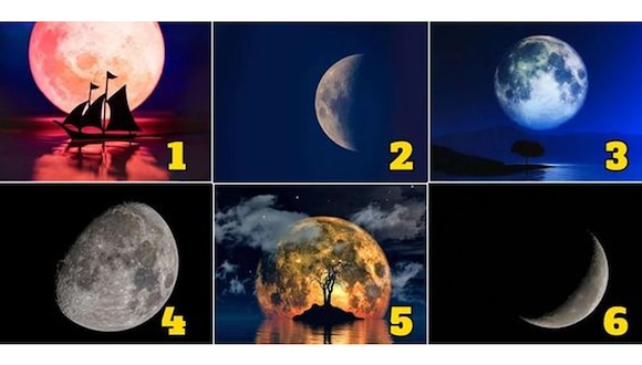 TEST VISUAL | Observa detenidamente las 6 lunas que se muestran en la imagen y, sin pensarlo demasiado, elige la que más te atraiga, la que más te identifique y con la que sientas una conexión especial. | estilosdevidas