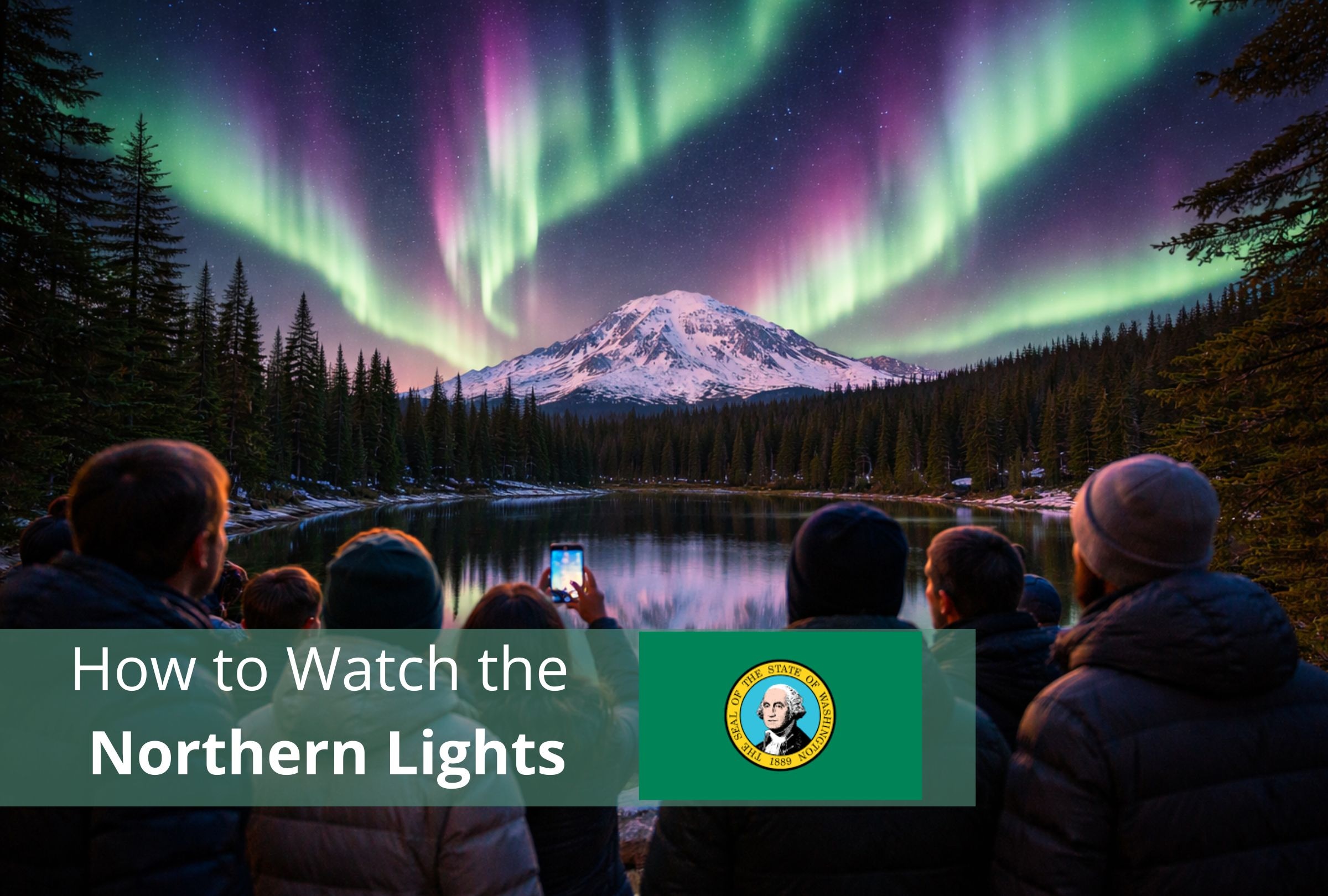 Find out where, at what time, and what the best places are in Washington DC to see the Northern Lights this Monday, January 19, 2026. (Photo: Image created by El Comercio Mag using ChatGPT AI)