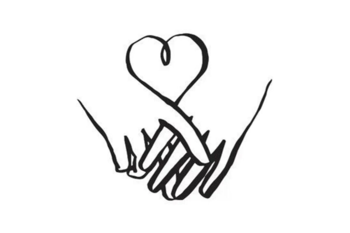 TEST VISUAL | Esta imagen, que posee un fondo de color blanco, te muestra dos dibujos: el de unas manos y de un corazón. (Foto: MDZ Online)