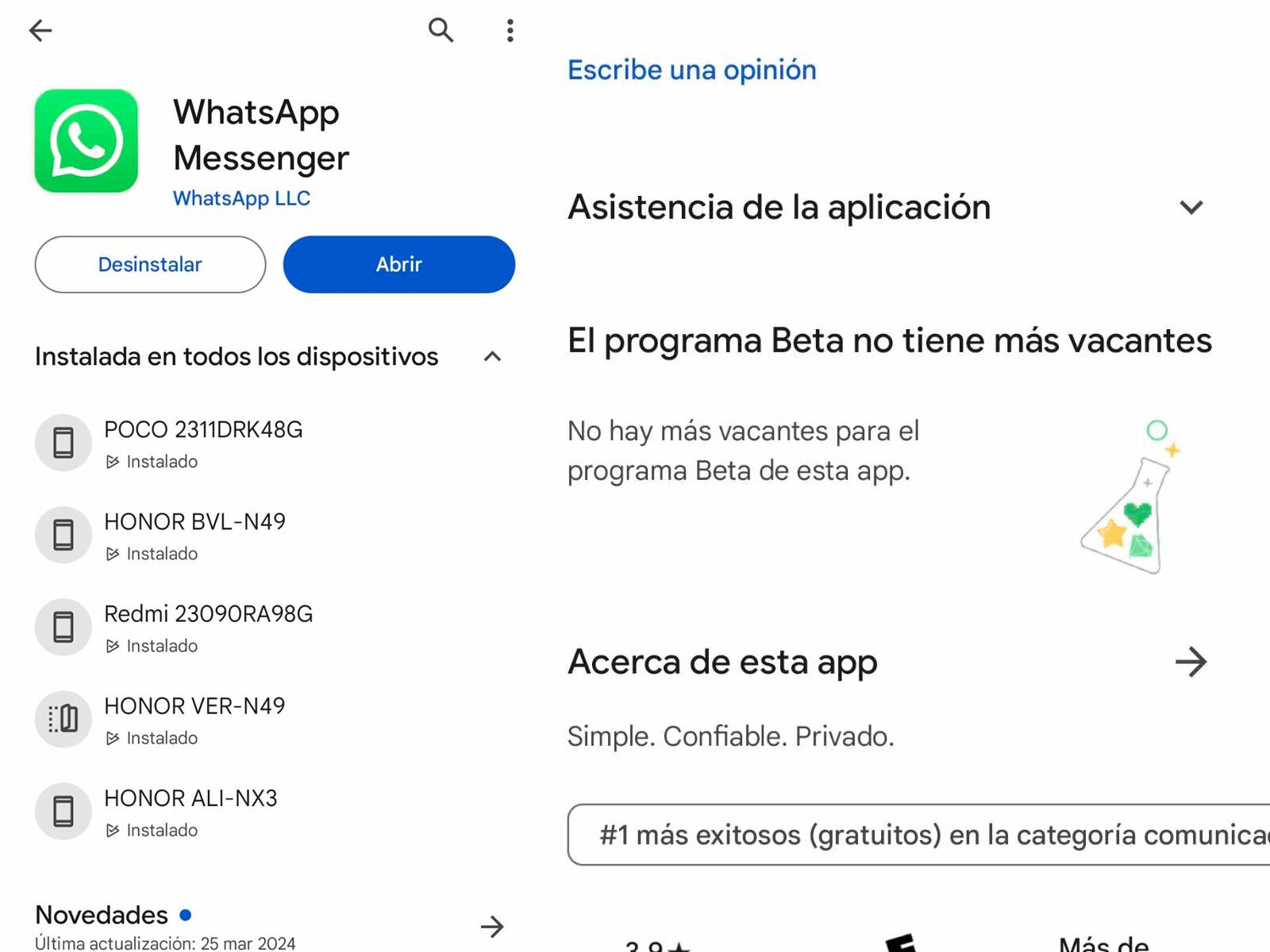 WHATSAPP | Recuerda que puede que no hayan vacantes para unirte a la Beta de WhatsApp. (Foto: MAG - Rommel Yupanqui)