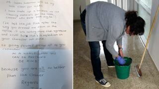 La carta con la que una trabajadora de limpieza se despide tras la conducta “agresiva y cruel” de su jefa