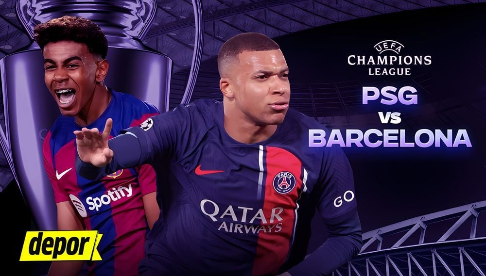 PSG y Barcelona juegan por los cuartos de final de la Champions League. (Diseño: Depor)