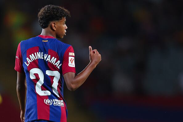 Lamine Yamal debutó profesionalmente en el Barcelona en un partido ante Betis en 2023. (Foto: Getty Images)