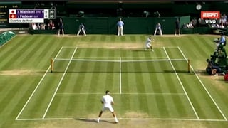 ¡Gran jugada! Con este punto Nishikori venció a Federer en el primer set de los cuartos de final de Wimbledon [VIDEO]