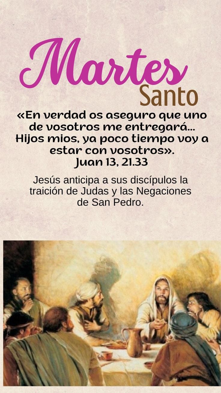 Imágenes por Martes Santo para compartir en redes sociales (Foto: Pinterest).