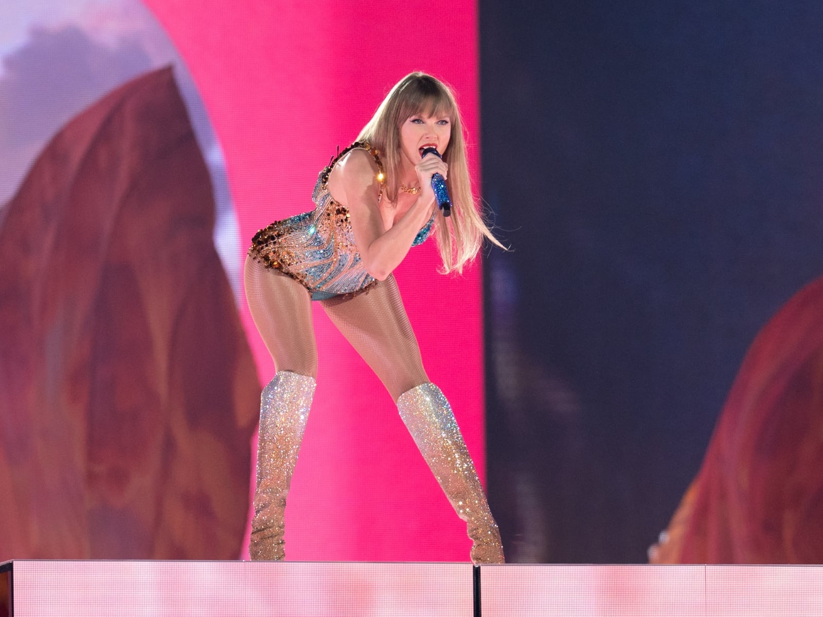 Taylor Swift en el escenario (Foto: AFP)