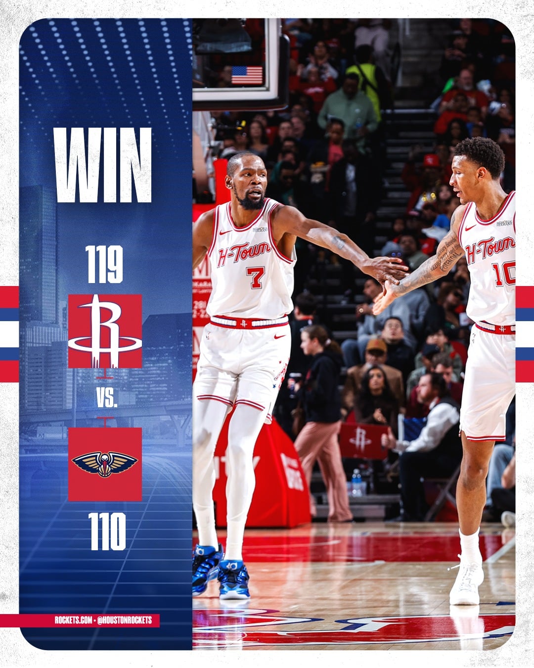 Rockets venció en el Toyota Center a Pelicans. (Foto: Houston Rockets)